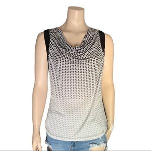 3/$30 - cleo Sleeveless Polka Dot Blouse Size M